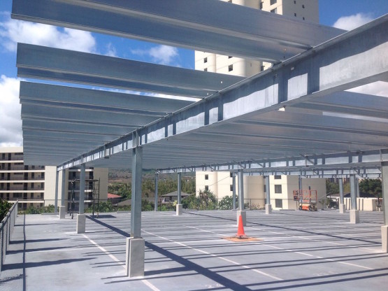 White colored steel castings used as support pillars