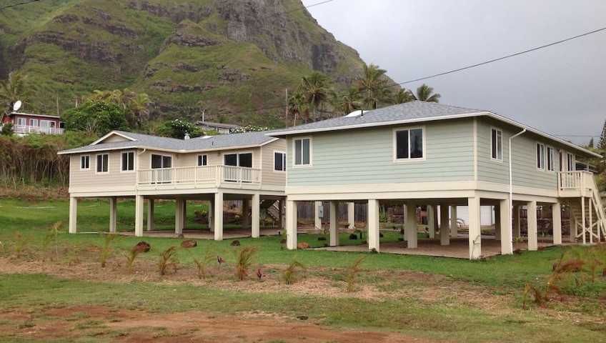 Identical houses constructed in order