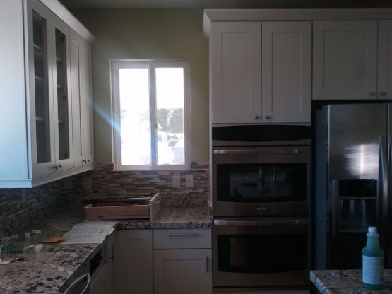 Interior of a modular kitchen inside the house