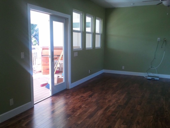 Brown colored flooring of a house