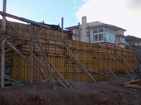 Steel frames on an under construction site