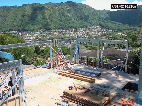 Steel frames on an under construction site