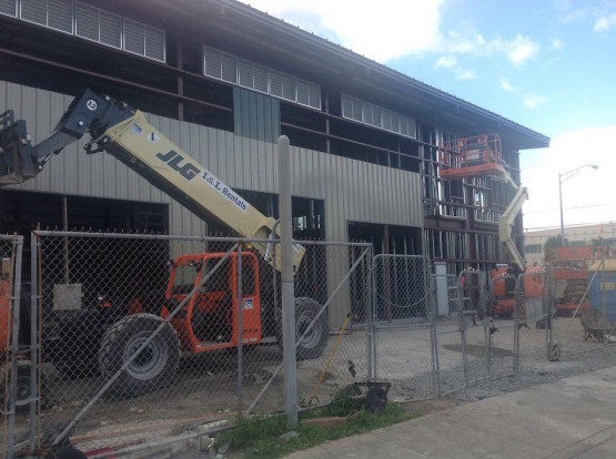 Heavy machinery near TropicalJ warehouse