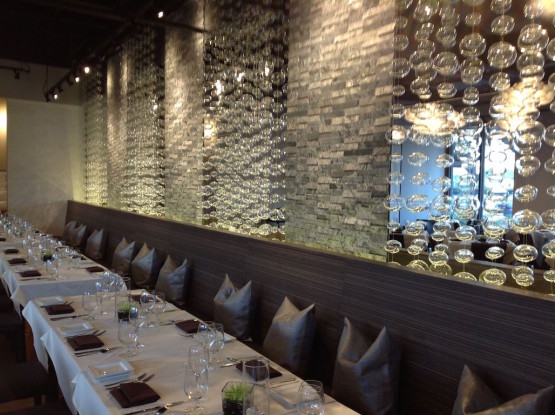 The interior of a luxurious restaurant